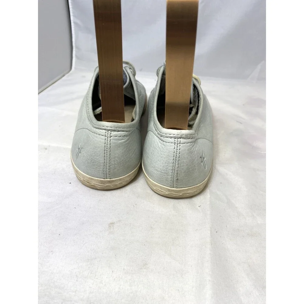 FRYE Mindy ICE Leather Sneakers Shoes Size 6 M Rawhide Laces 3471126-ICE - Picture 4 of 10